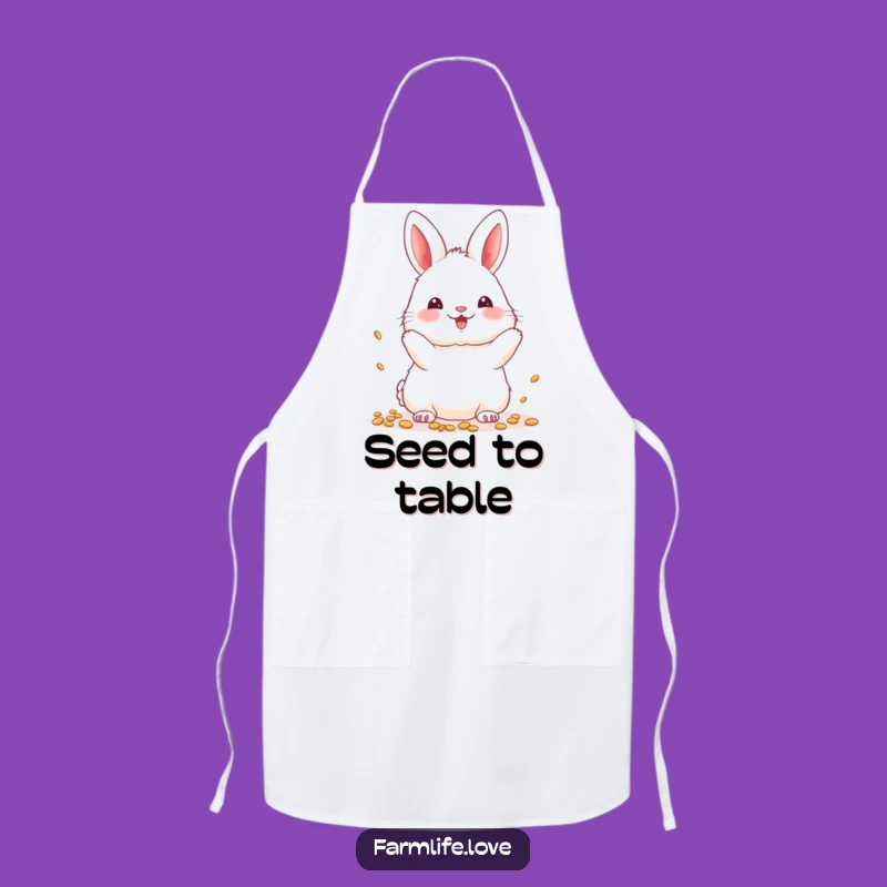 Funny Bunny Seeds Apron: Cook & Plant, A Fun Funny Gift