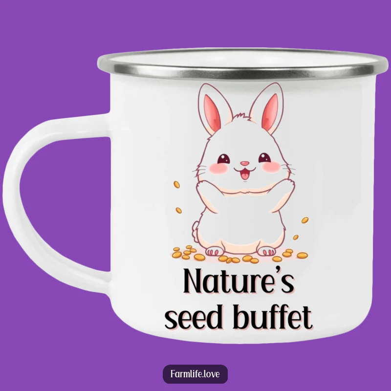 Funny Bunny Seeds Camping Mug: Outdoor Planting, A Whimsical Funny Gift