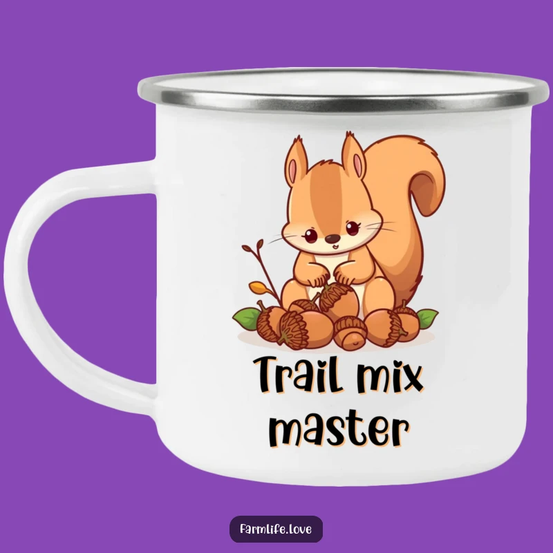 Funny Squirrel Trail Mug: Determined Acorn Hunter Drinkware