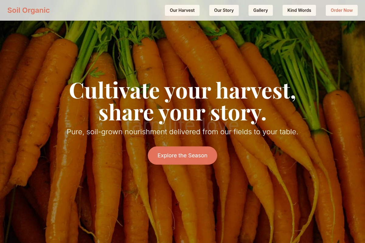 Soil Organic Food
