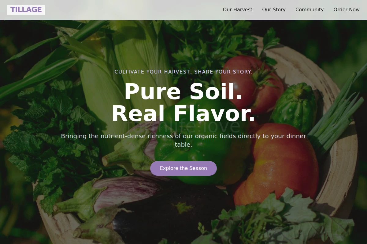 Tillage Organic Food