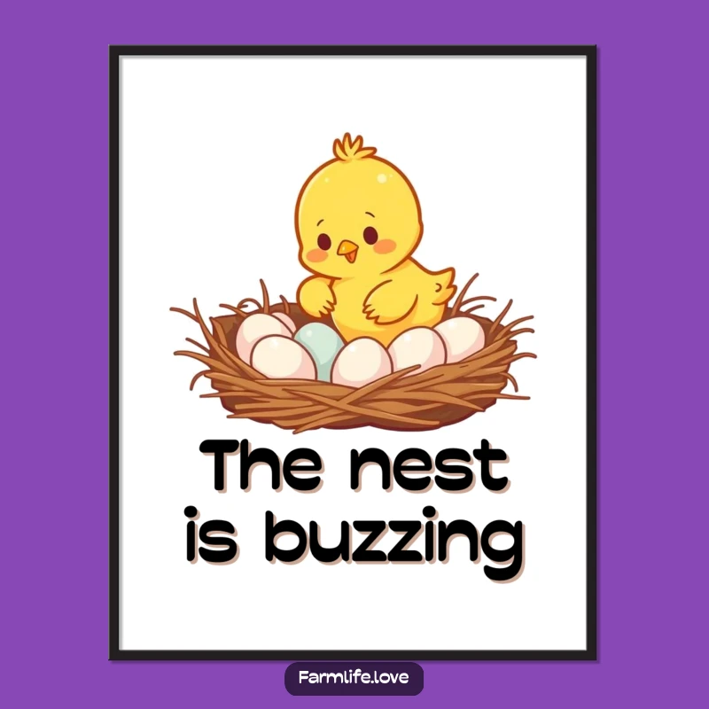Funny Busy Chick Digital Art - Instant Humor for Your Walls, Perfect Gift!
