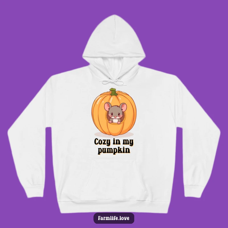Funny Mouse Pumpkin Hideout Hoodie: Cozy Halloween Gift