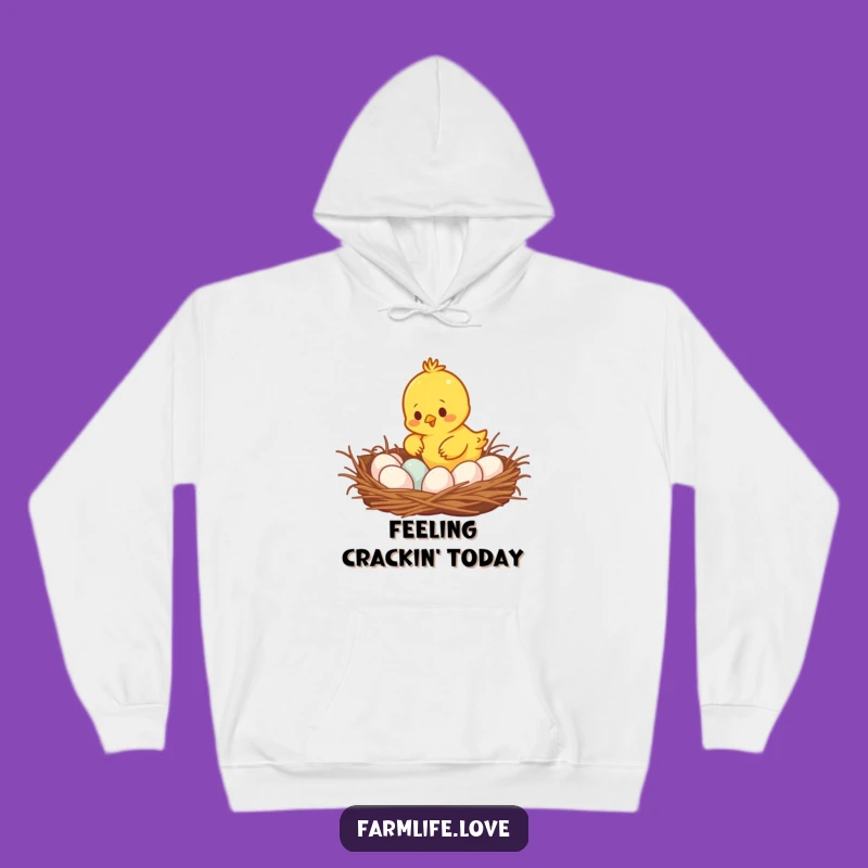 Funny Busy Chick Hoodie - Cozy and Humorous Egg Gathering Gift for All!