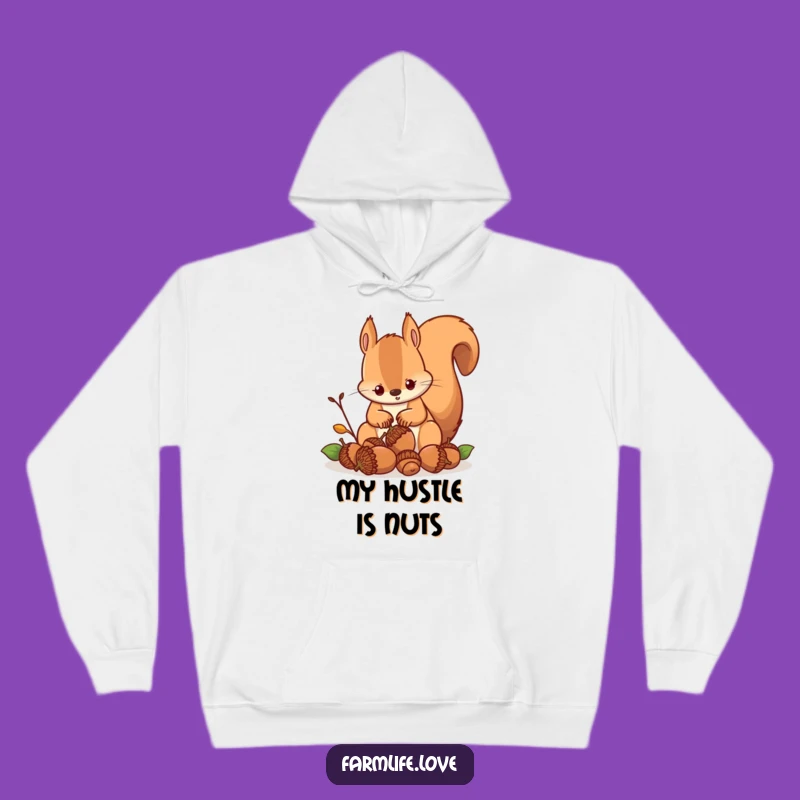Funny Squirrel Acorn Hunter Hoodie: Cozy & Determined Gift Apparel