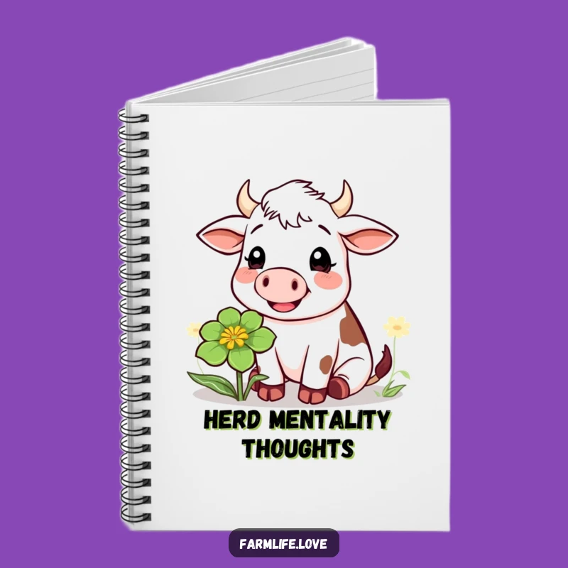 Funny Cow Thought Journal: Humorous Farm Animal Notebook Gift