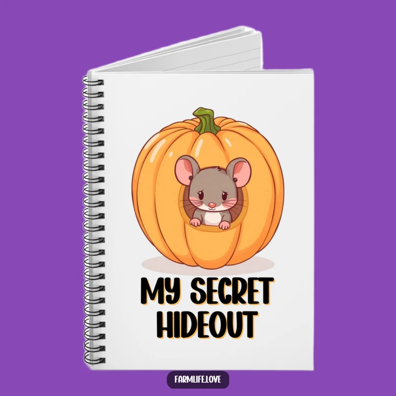 Funny Mouse Pumpkin Peek Notebook: Curious Critter Journal