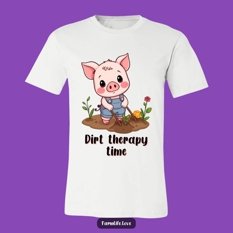 Funny Piglet Gardener T-Shirt: Little Farmer, Great Funny Gift Idea