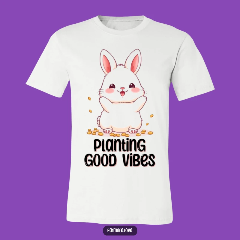 Funny Bunny Seeds T-Shirt: Grow Happy, Great Funny Gift Idea