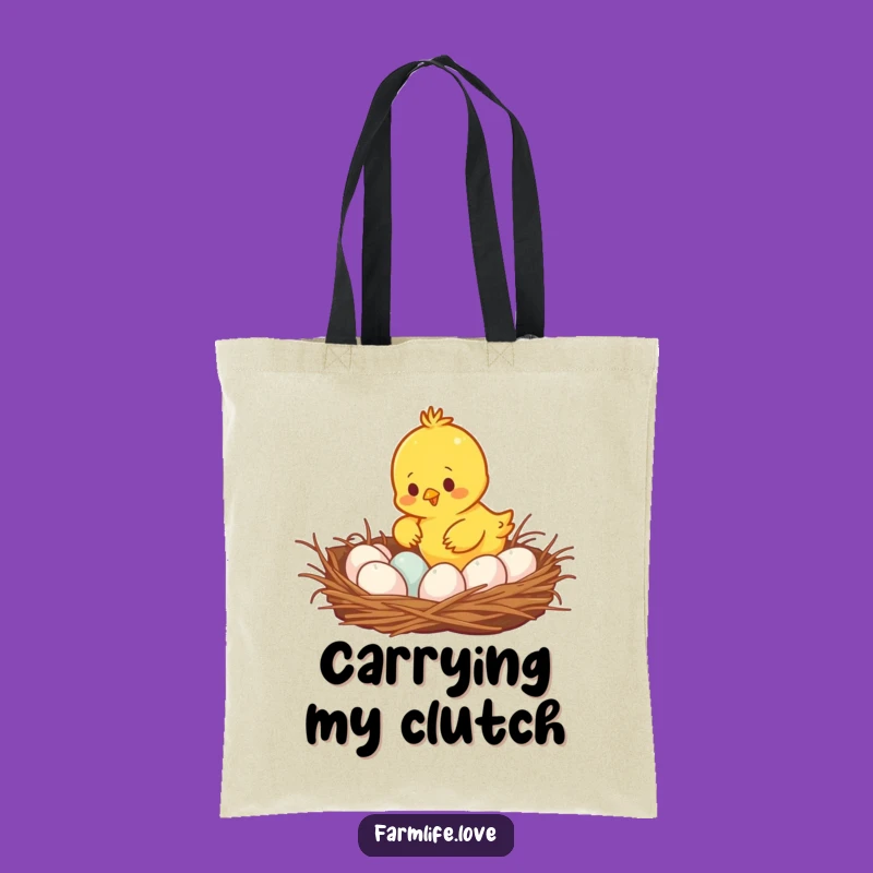 Funny Busy Chick Tote Bag - Humorous Egg Collector Accessory, Perfect Gift!